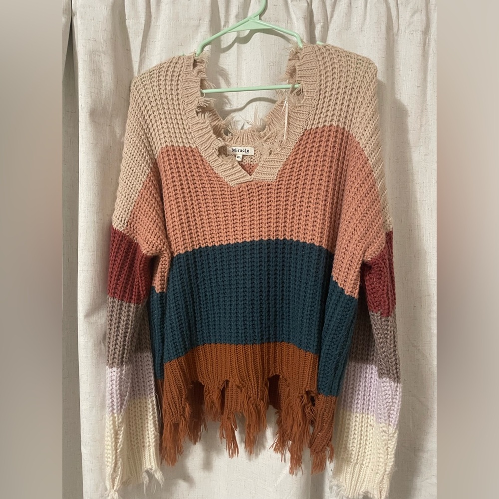 Miracle Colorblock V-Neck Sweater